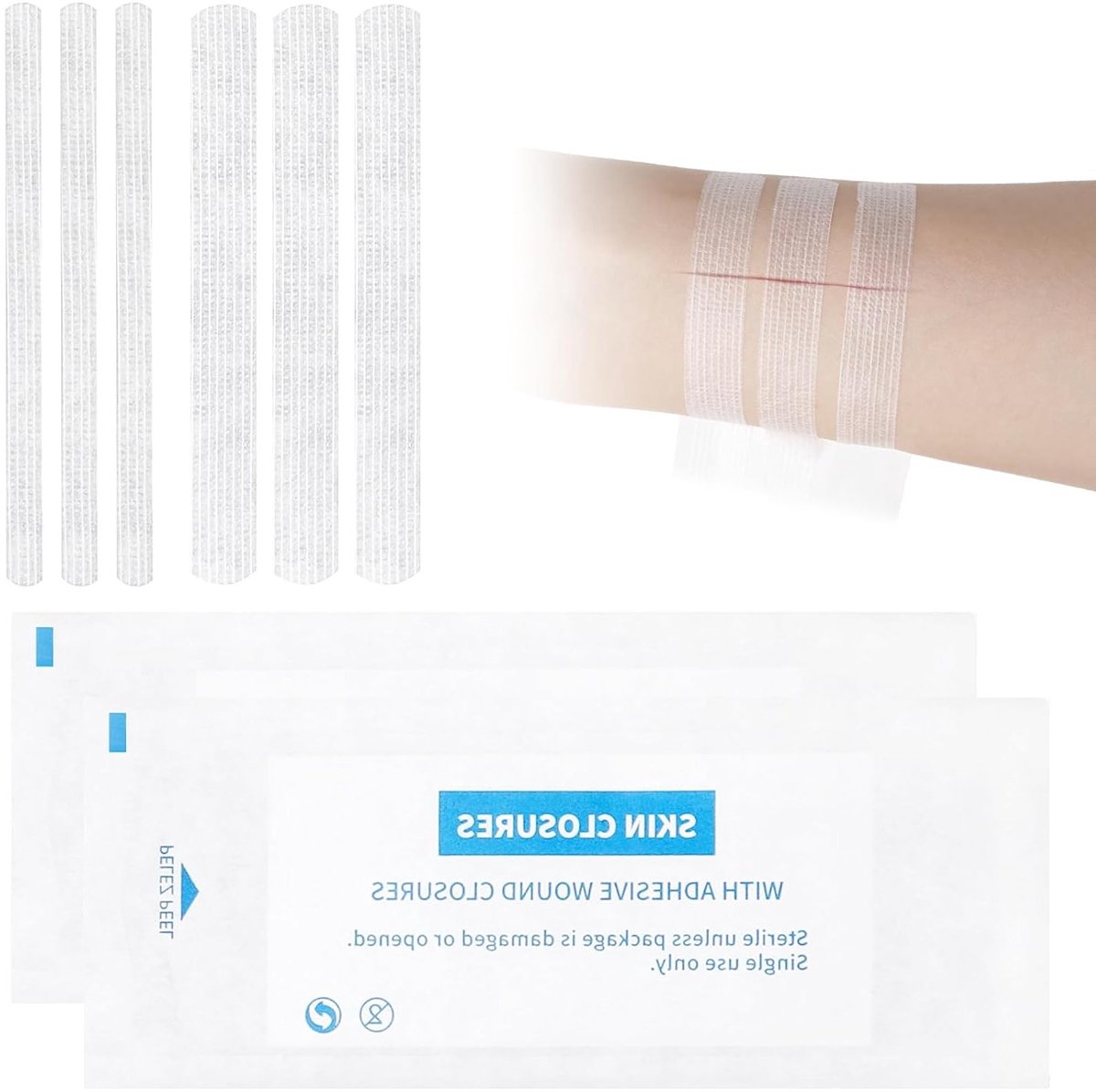 32 Stuks Wondverbinding Strips in 2 Maten voor het Sluiten van Kleine Snijwonden en Letsels - Hypoallergene Patches voor Noodhulp en Wondverzorging