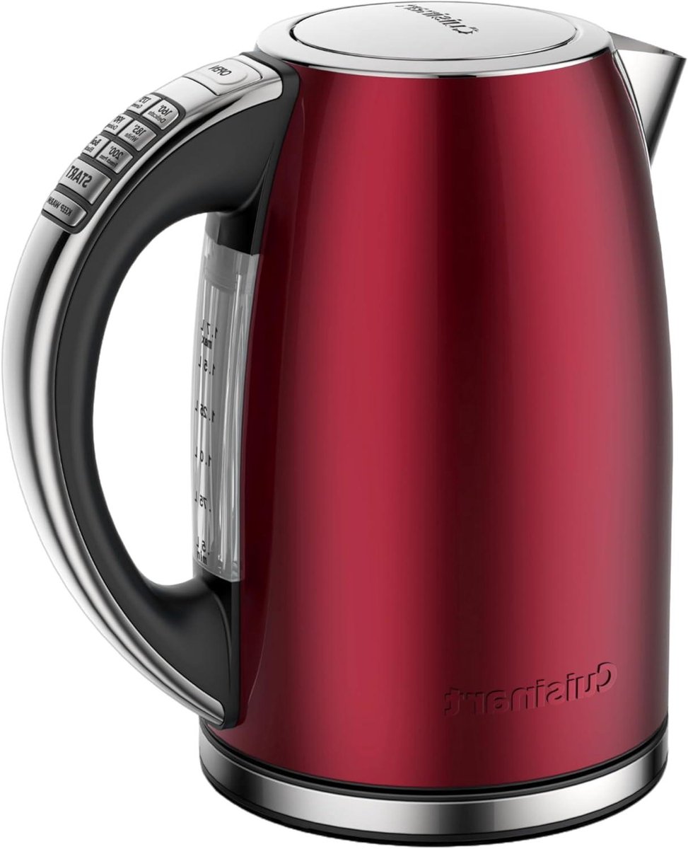 Roestvrijstalen Waterketel - Elektrische Ketel - Water Koken - 6 Voorgeprogrammeerde Temperaturen - 17 Liter - Rood
