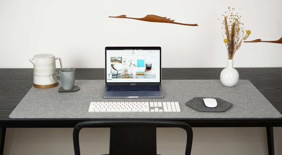 Bureauonderlegger Vilt - Bureau mat - Bureau Beschermen - Gemaakt van Gerecycled PET - 90 x 50 cm - Mistgrijs — cadeau in Wonen & Interieur - foto 7