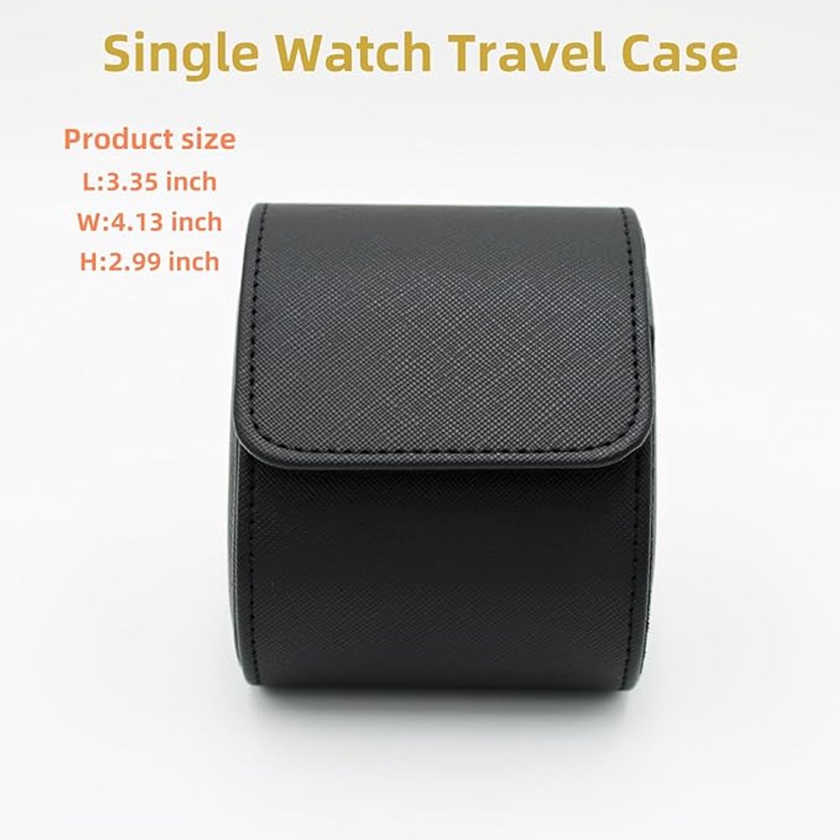 Draagbare horloge-organizer voor op reis - Luxe oprolbare reiskoffer voor horloges, gemaakt van gerecycled leer, geschikt voor zowel mannen als vrouwen, voor het opbergen en tentoonstellen van horloges (WCASE-1 - Vintage Zwart)