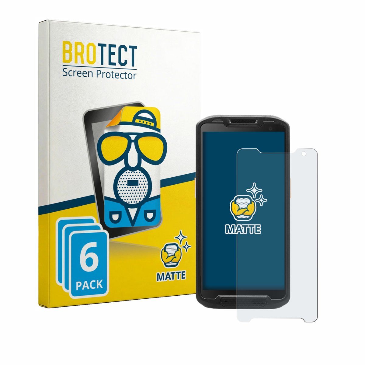 BROTECT - Screenprotector voor Point Mobile PM84P - Folie Beschermfolie matte 6 Stuks