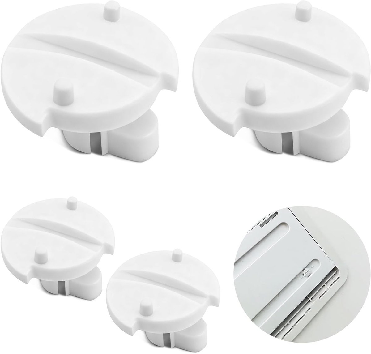 Ventclip voor Dometic ventilatierooster koelkast - 4 stuks wit - vervangingsclips - voor winterbescherming - ShopVlot