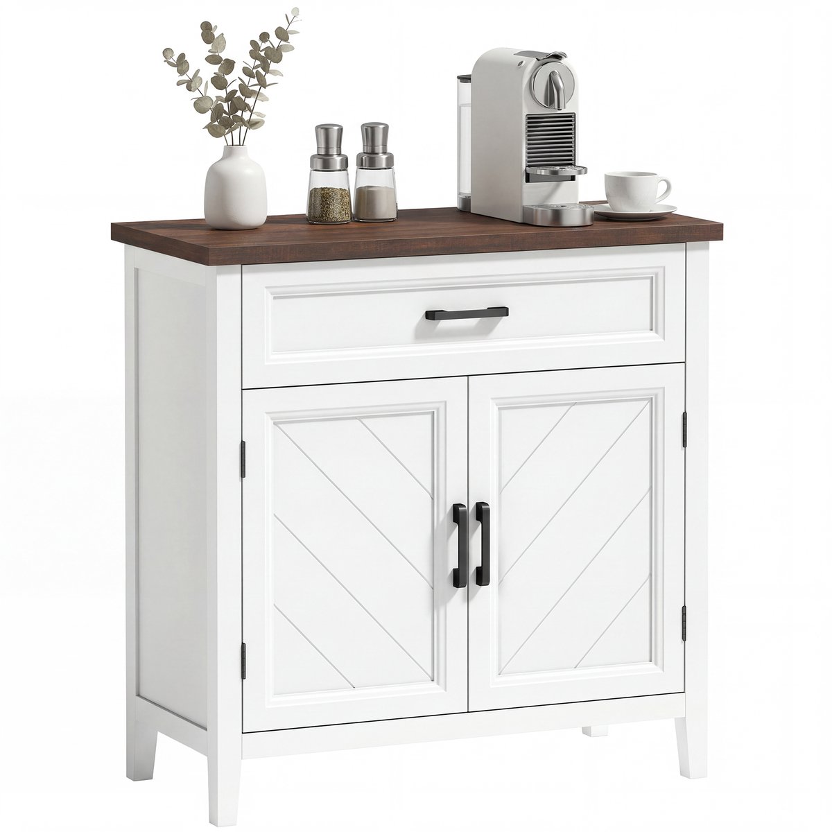 HOMCOM Dressoir - MDF - 76 x 35 x 80 cm - Wit