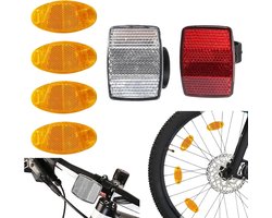 Fietsreflectoren Set - Wiel Spaak Reflectoren - Veilig Fietsen - Eenvoudige Montage - 10 x 10 x 1 cm