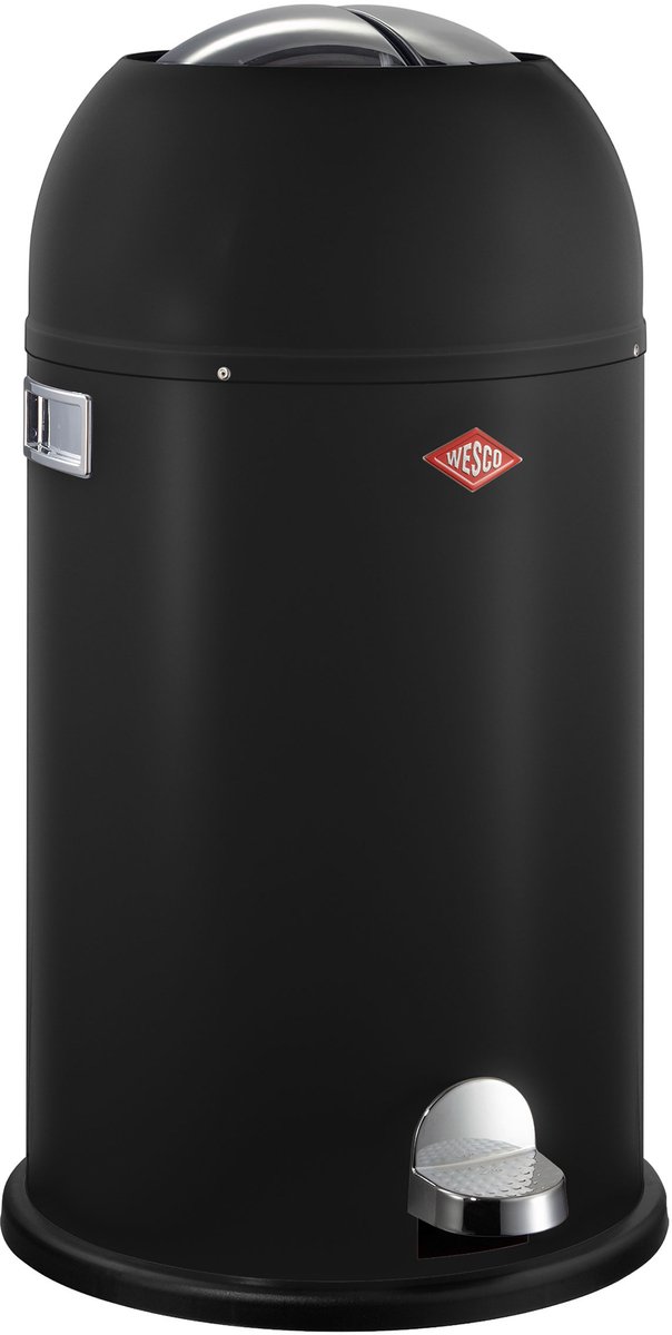Bol.com WESCO Kickmaster Prullenbak | Pedaalemmer | 33 Liter | Metaal - Matzwart | Afvalemmer - Made in Germany aanbieding