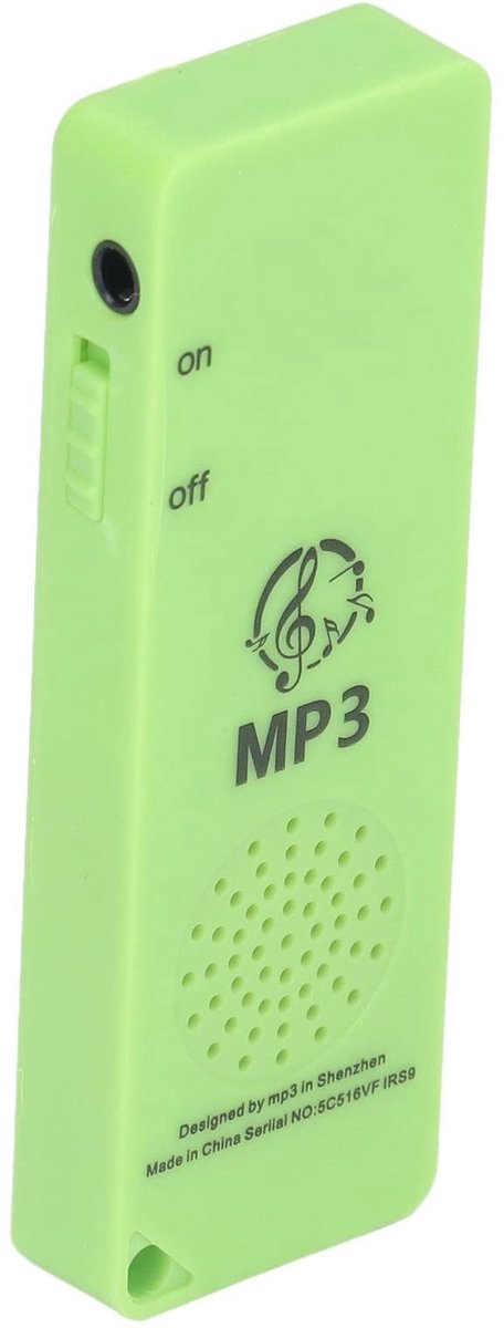 Allecto - Draagbare Mp3-speler - Multifunctioneel - 64 GB-geheugenkaart - Sport - Spraakrecorder - Entertainment voor Studenten - Groente