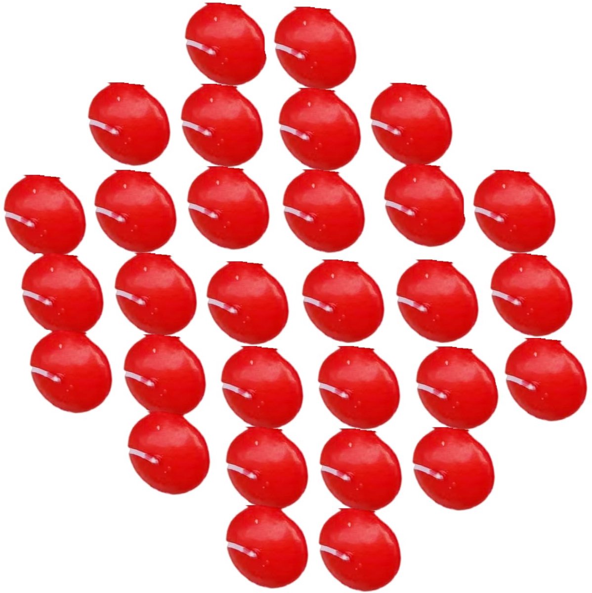 Allecto - Zwevende kaarsen - Vlamloze kaarsen - Waterdicht en sfeervol - Rood - Voor zwembad en bruiloft - 30 stuks