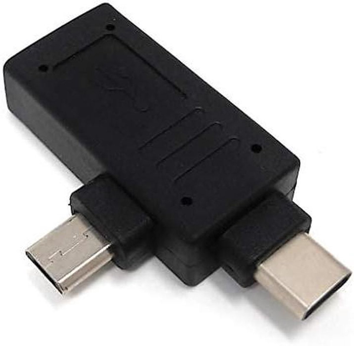 2-in-1 OTG Adapter - USB C Micro - Bestanden Delen - Dubbele Aansluiting - 4.5 x 3 x 1 cm