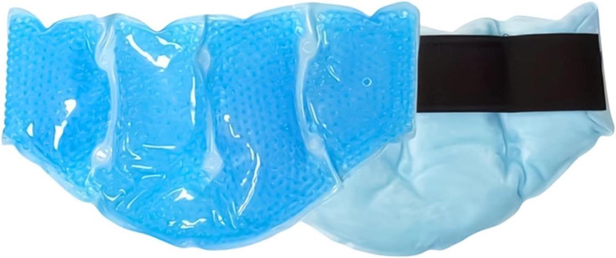 Nek IJskompres - Nekkoeler - Nekpijn Verlichten - Herbruikbaar Warmte Koude - 33 x 16 cm - Blauw