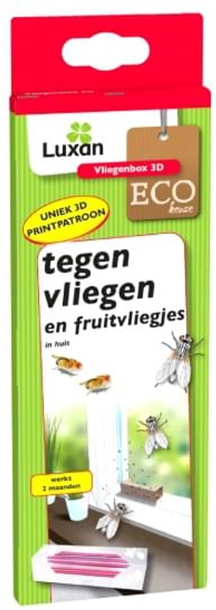 Luxan Eco Vliegenbox 3D tegen vliegen - Effectieve Insectenval - Met gratis cheatsheet