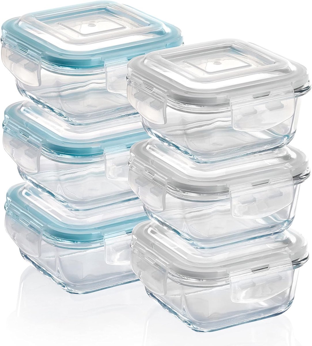 Meal Prep Bakjes Glas - Vershoudbakjes - Diepvriesbakjes - Met Deksel - voorraaddoos