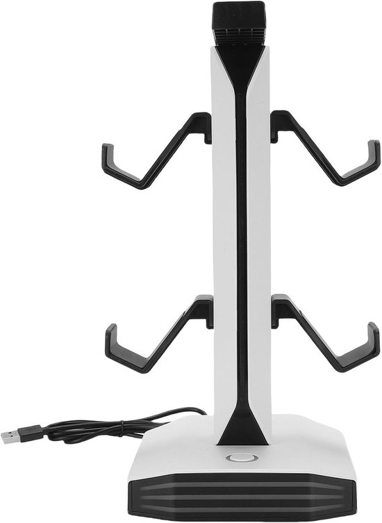 Gaming Headset Standaard - Controller Houder - Bureau Organisatie - Geïntegreerd Laadstation - 30 x 14 x 14 cm - Zwart — afbeelding 5