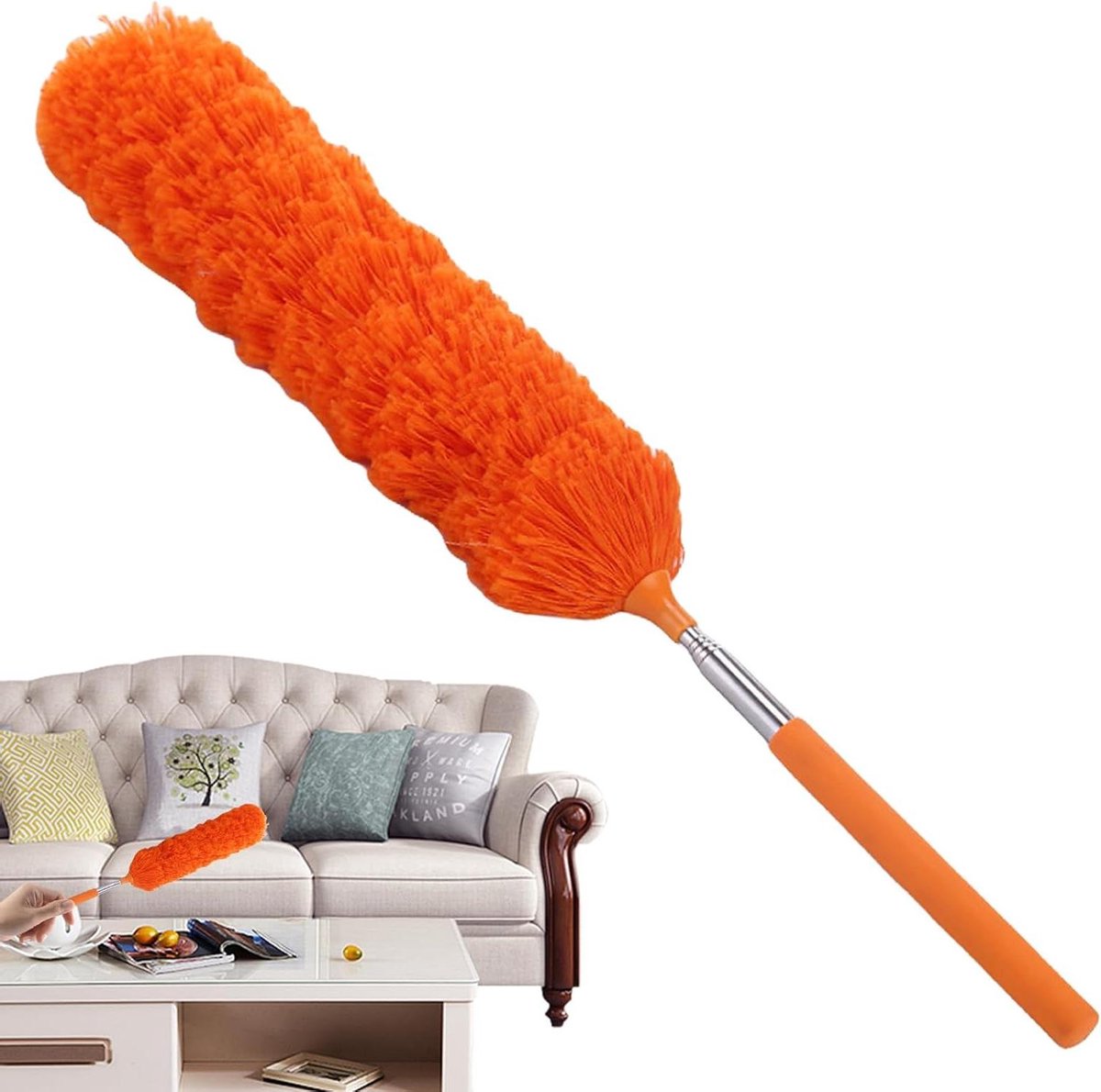 Telescopische Duster - Stofdoek Paal - Hoge Plekken Reinigen - Elektrostatische Vezels - Verstelbaar - Meerdere Kleuren