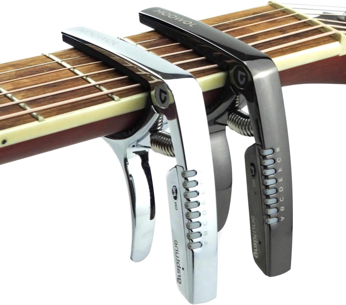 Gitaar Capo - Muziek Accessoire - Instrument Stemmen - Ingebouwde Tuner - USB Oplaadbaar - Zwart