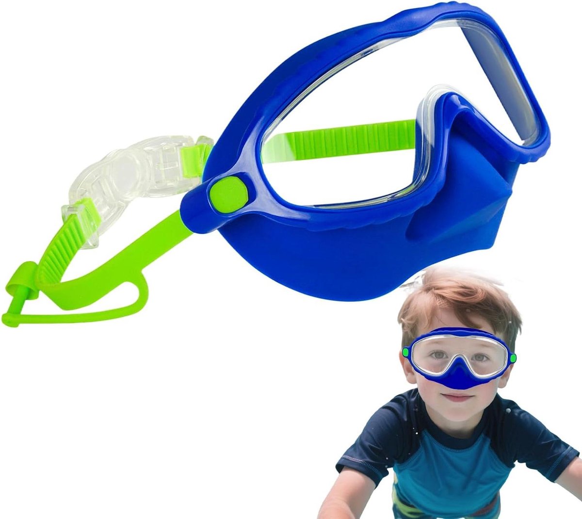 Kinder Zwembril - Snorkel Bril - Watersport Plezier - Lekvrij Ontwerp - 16 x 7 cm - Transparant
