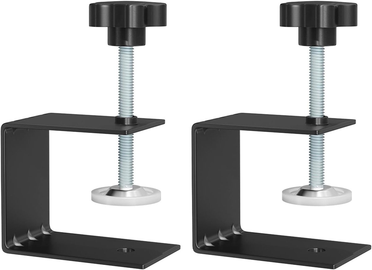 Heavy Duty Klem 2 Stuks - RVS Klemmen voor Bureau Montage, Lade Voorklem en Standaard Gebruik