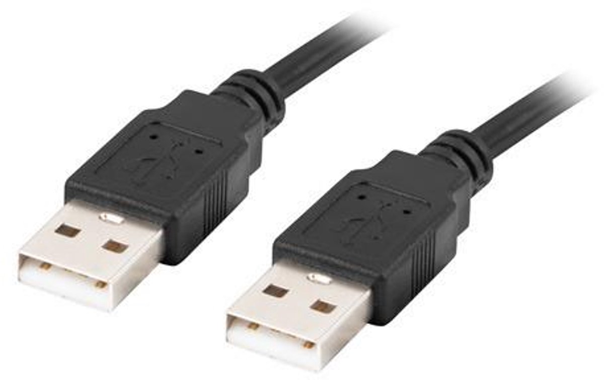 USB Cable Lanberg CA-USBA-20CU-0010-BK Black 1 m
