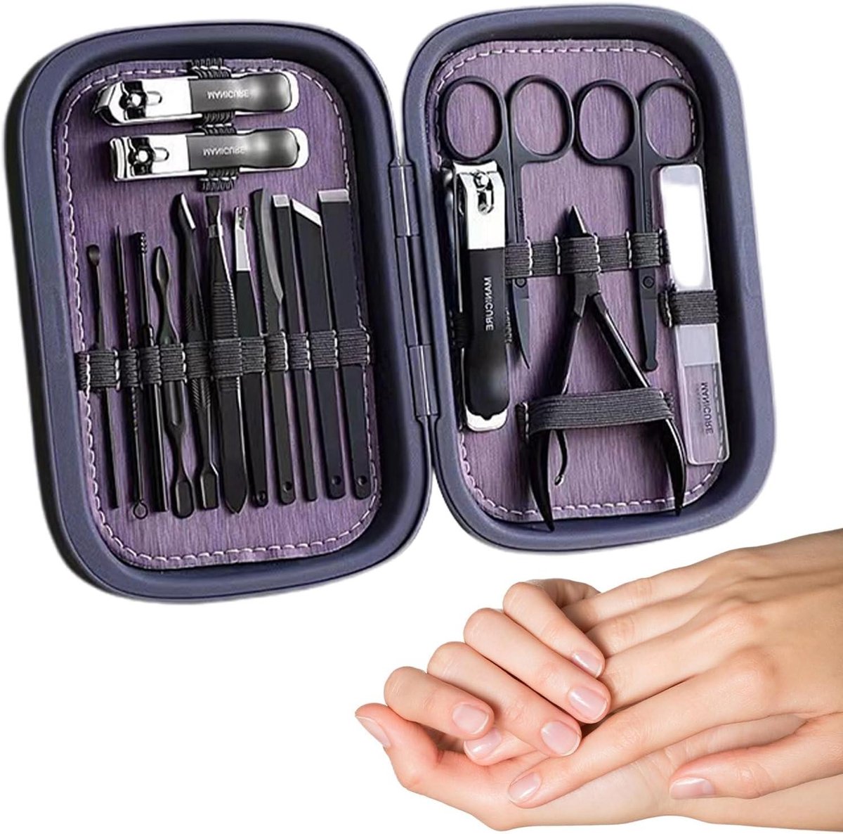 Manicureset Pedicure Set - Nagelverzorging Set - Nagels Verzorgen - 18-in-1 Roestvrij Staal - 16 x 11 x 3 cm