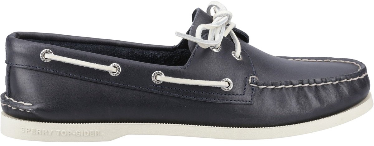 Sperry Authentiek Origineel 2 VETERS Breed | Marineblauw - FW Boat Shoes - Maat 47.5 -