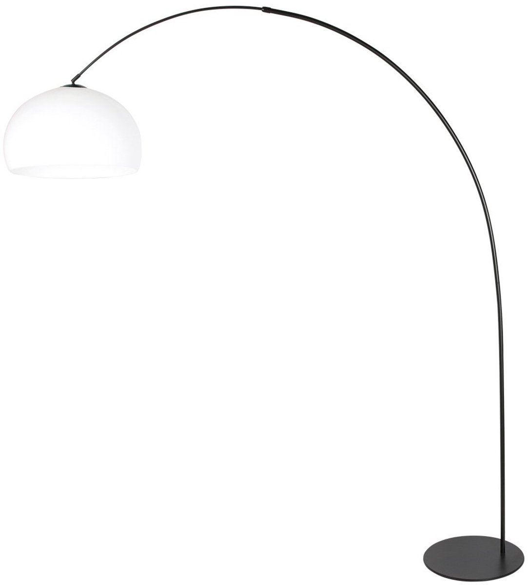 Anne Lighting - vloerlamp - Curve - wit zwart - metaal - booglamp - E27 - 4259ZW