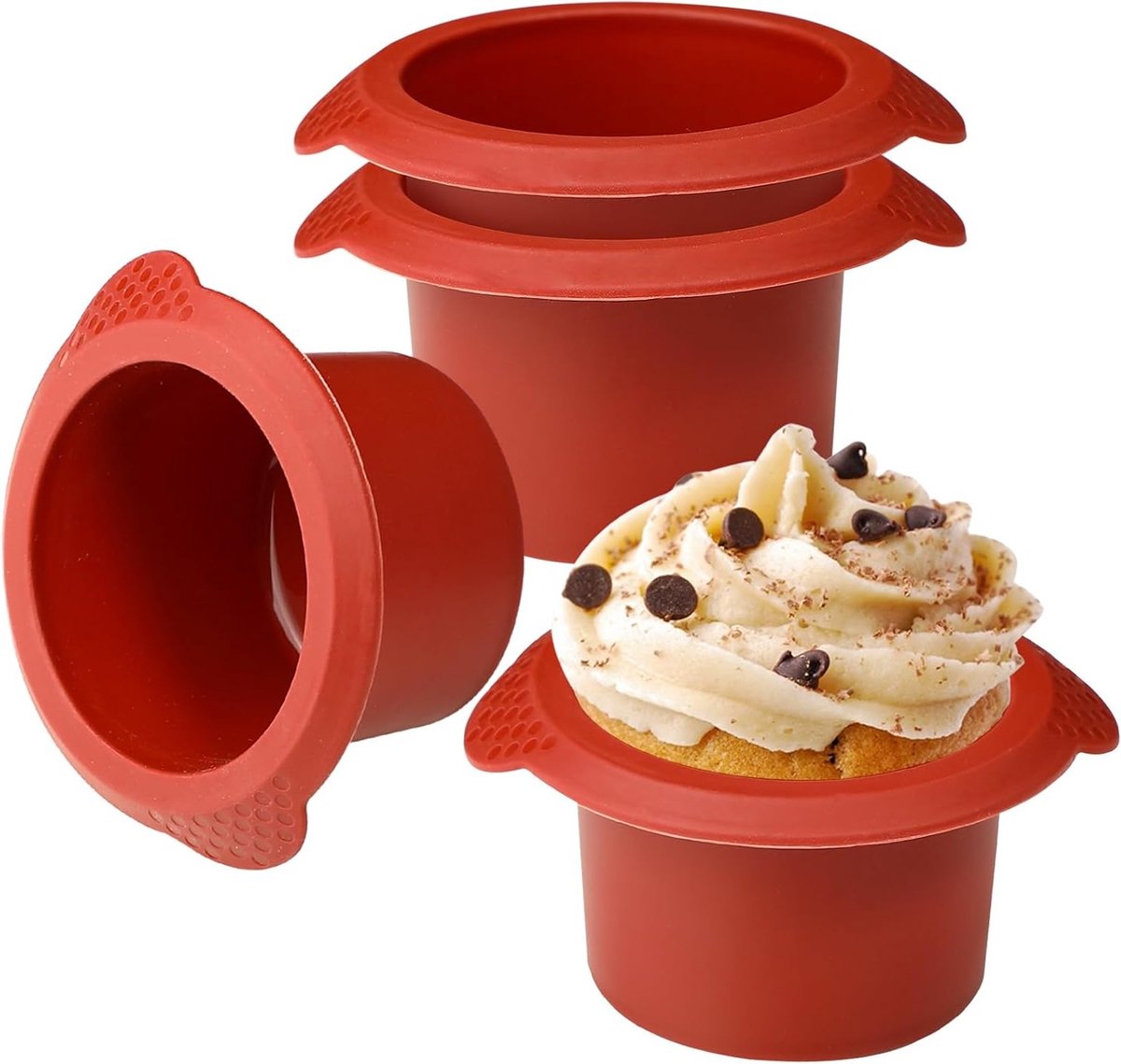 Mini Cake Mallen Silicone 4 Stuks - Muffinvormen voor Airfryer, Poached Egg Vorm, Cupcake en Ramekins Mallen