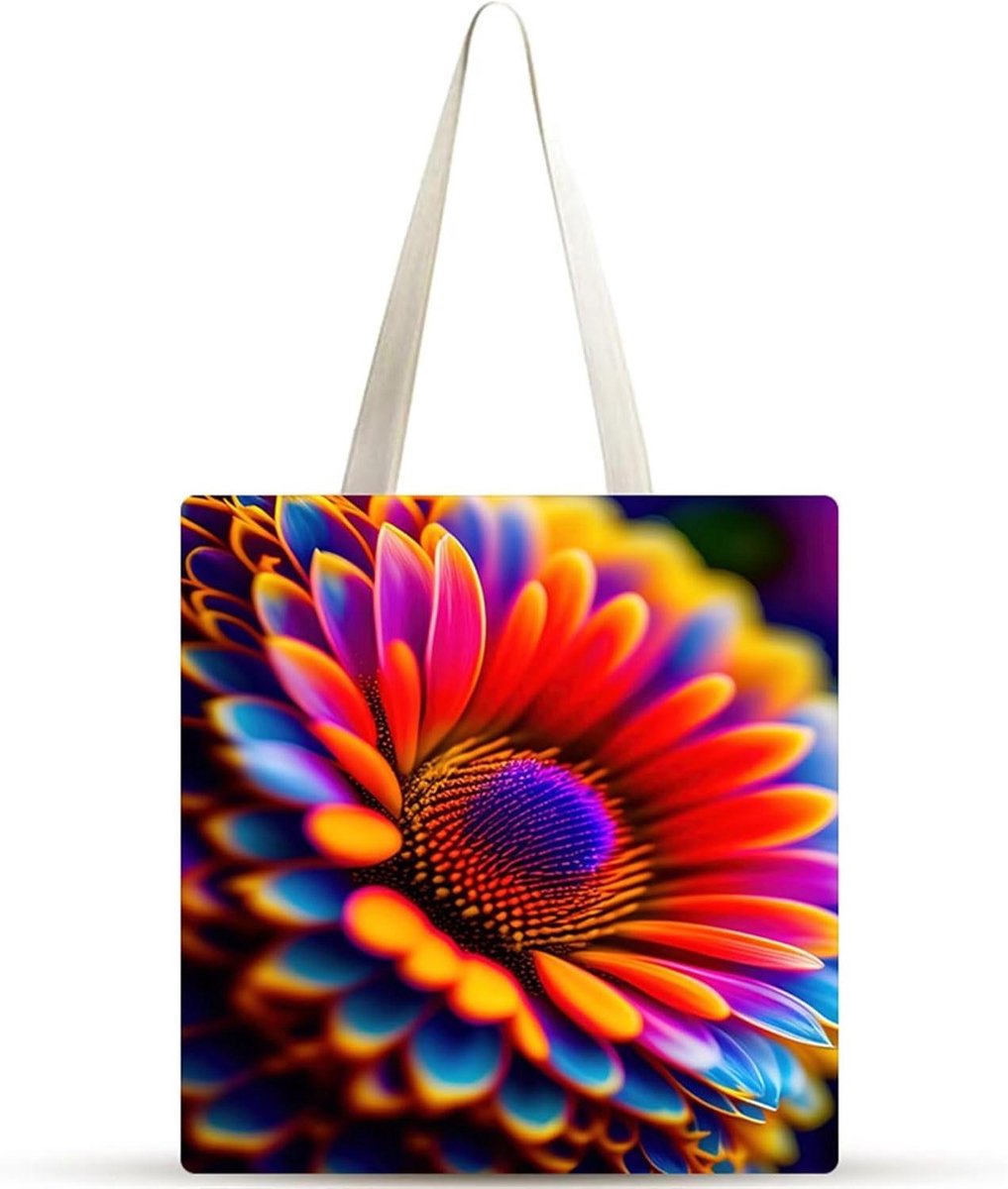 Canvas Tas - Stoffen Draagtas - Dagelijks Gebruik - Opvouwbaar Ontwerp - 38 x 34 cm - Kleurrijk