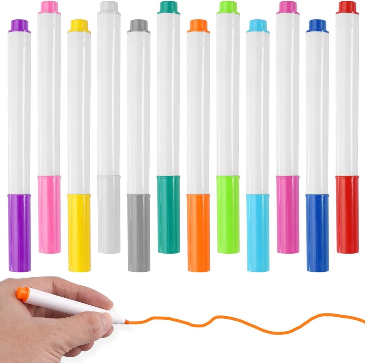 12 stuks afwisbare neonmarkers voor creatief schrijven op led-schrijfborden en acrylboards, ideaal voor whiteboard, kleurstiften en krabbelen