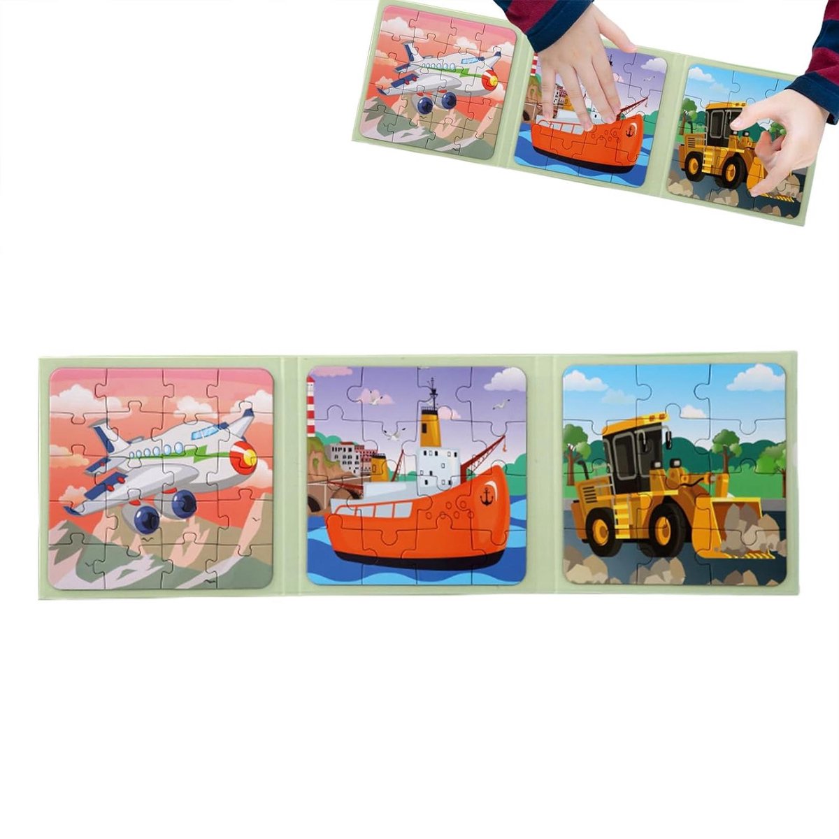 Kinderraadsels - Puzzels kinderen - Educatief spelen - Magnetische leeractiviteiten - 18 x 18 cm - Multicolor