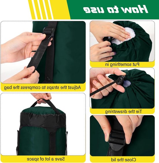 Compressiezakken voor wandelen - 5 stuks, waterdicht, 20 liter, ideaal voor camping, bergbeklimmen en outdoor activiteiten — afbeelding 3