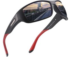 PUKCLAR Zonnebril Heren Gepolariseerde Sportbril Wielersportbril Bestuurdersbril Dames Uv400 Bescherming Cat 3 Ce