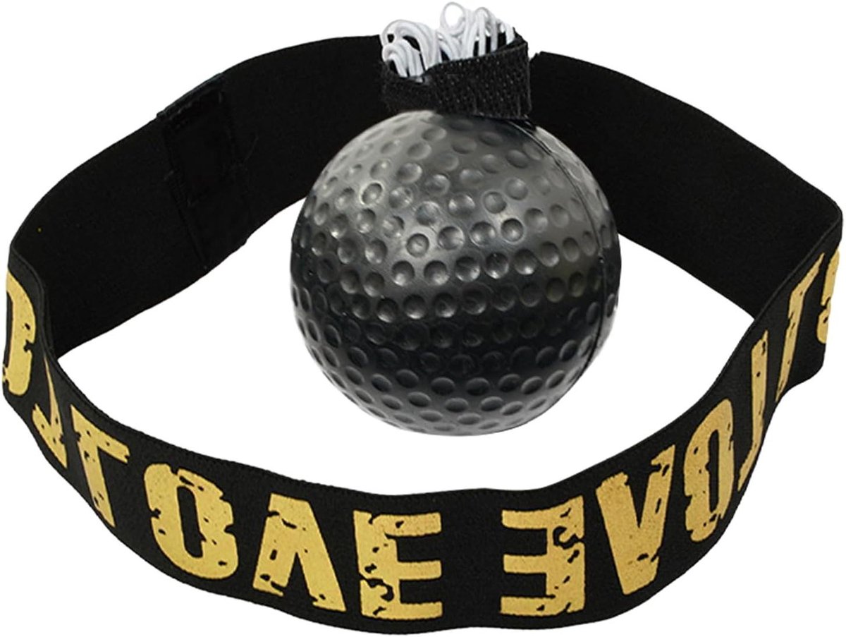 Boksreflexbal - Reactiebal Trainingsbal - Coördinatie Verbeteren - Lichtgewicht PU Materiaal - 50g - Zwart
