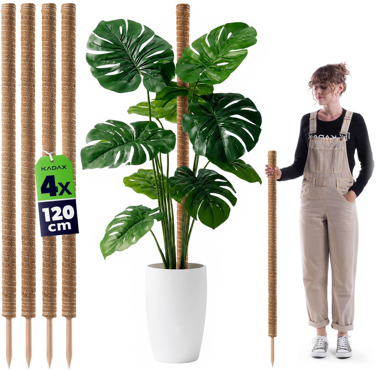 Cande kokosplantenstok 120 cm potsteun 4 st.