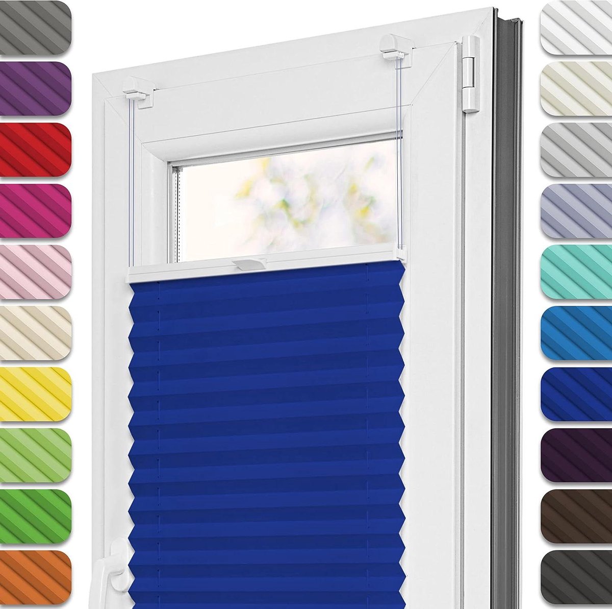 Plisségordijn - Raambekleding - Privacy Instellen - Montage Zonder Boren - 80x200 cm - Don