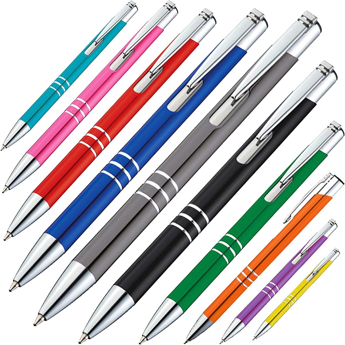 Metal Ballpoint Pen - Personalized Pen - Cadeau Geven - Direct Online Graveren - 14 cm Lengte - Nautisch Blauw