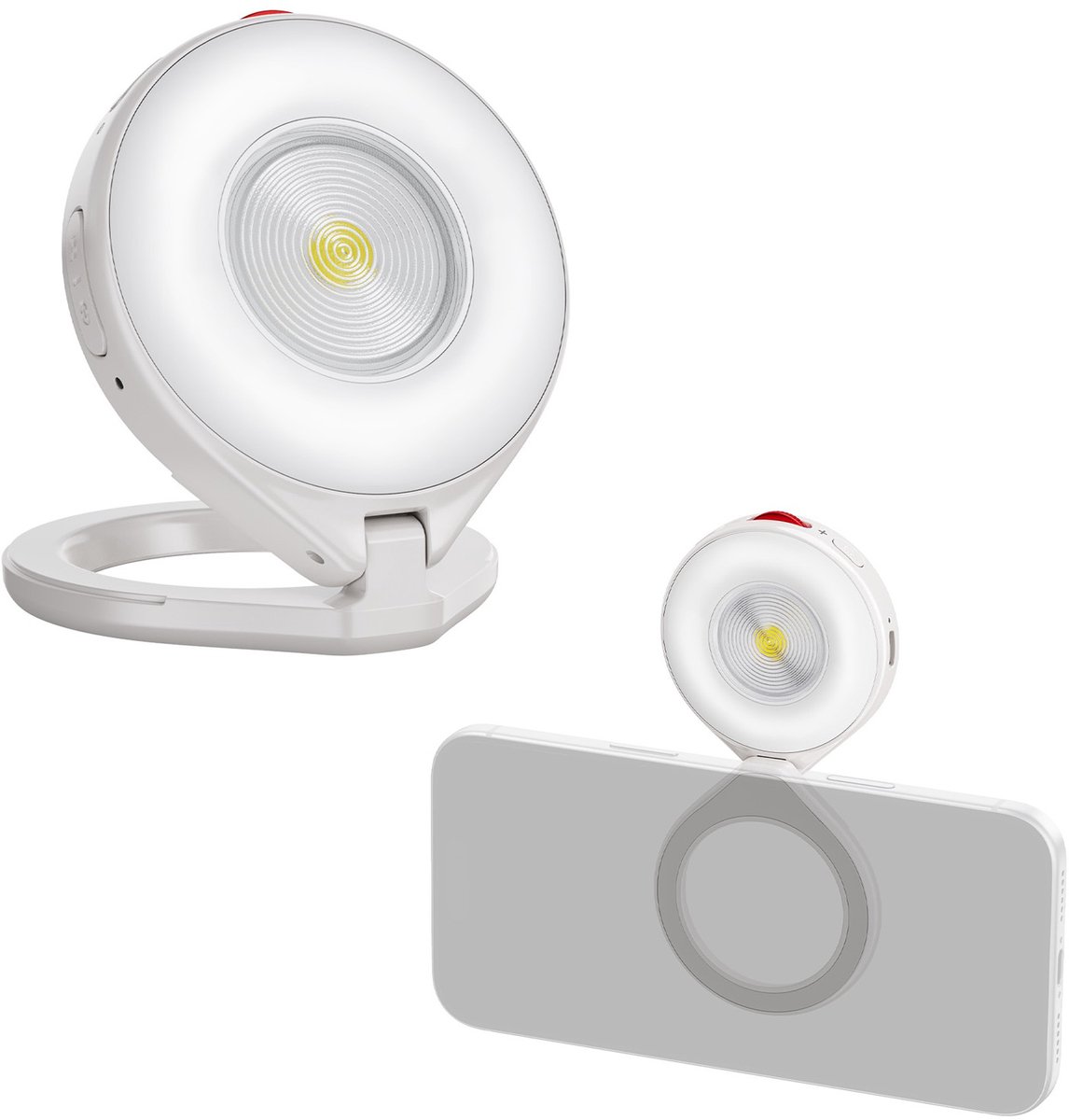 Telesin Magnetische Flitser & Ringlamp voor MagSafe - Oplaadbaar & Dimbaar - Wit