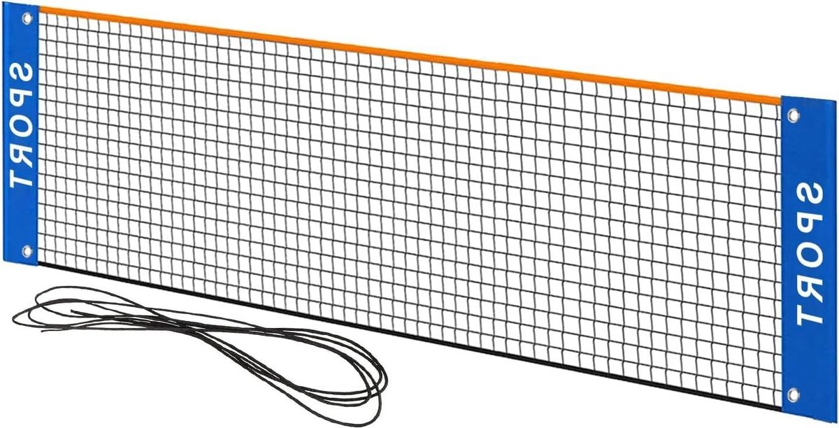 Draagbaar Sport Net - Tennis Pickleball Net - Sporten Buiten - Scheurvast PE Materiaal - 3 Meter Breed - Zwart