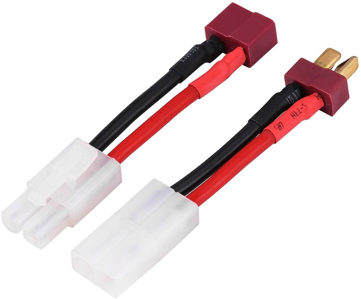 T Plug Kabel Connector voor T Style Decans Adapter - 2 Stuks Set, 14 AWG Draad, Geschikt voor RC Toebehoren en Accessoires