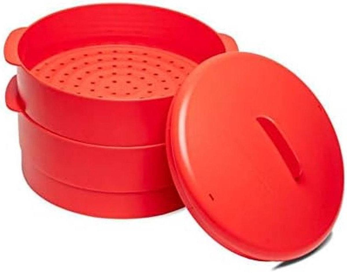 Stoompan Container - Stoomkoker Bak - Gezond Koken - Condensatie Opvang - 20 cm - Multi kleuren