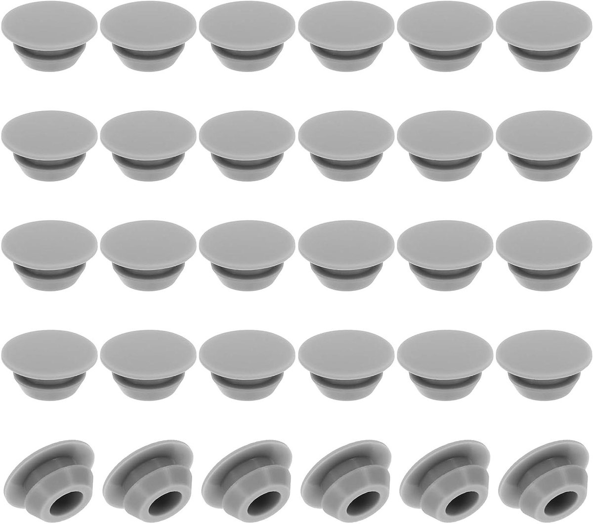 Dopjes - Afsluiters - Gaten Dichten - Waterdicht Stofvrij - 9mm Diameter - Grijs