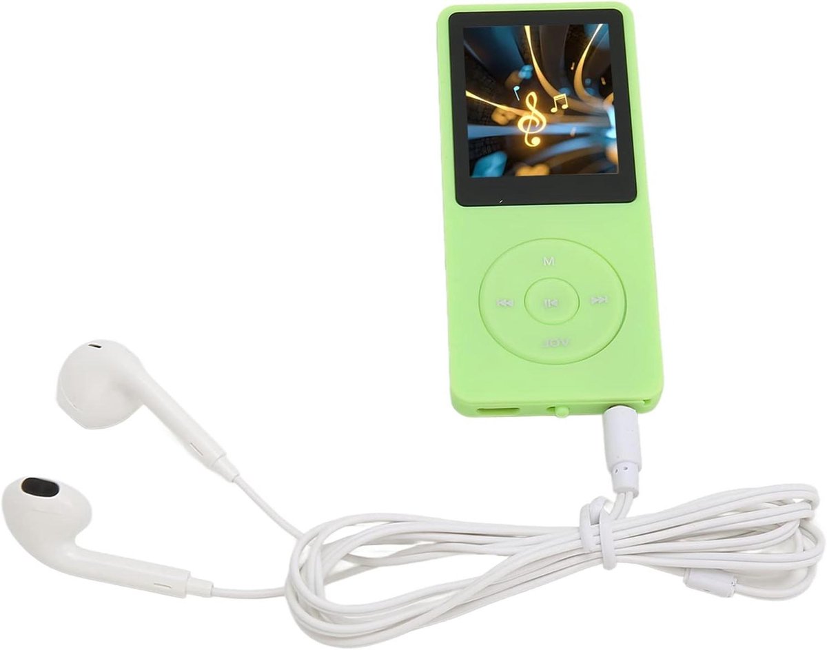 Draagbare MP3 Speler - Muziekspeler Digitaal - Sport en Reizen - 30 Uur Afspeeltijd - 8 GB Uitbreidbaar - Groen