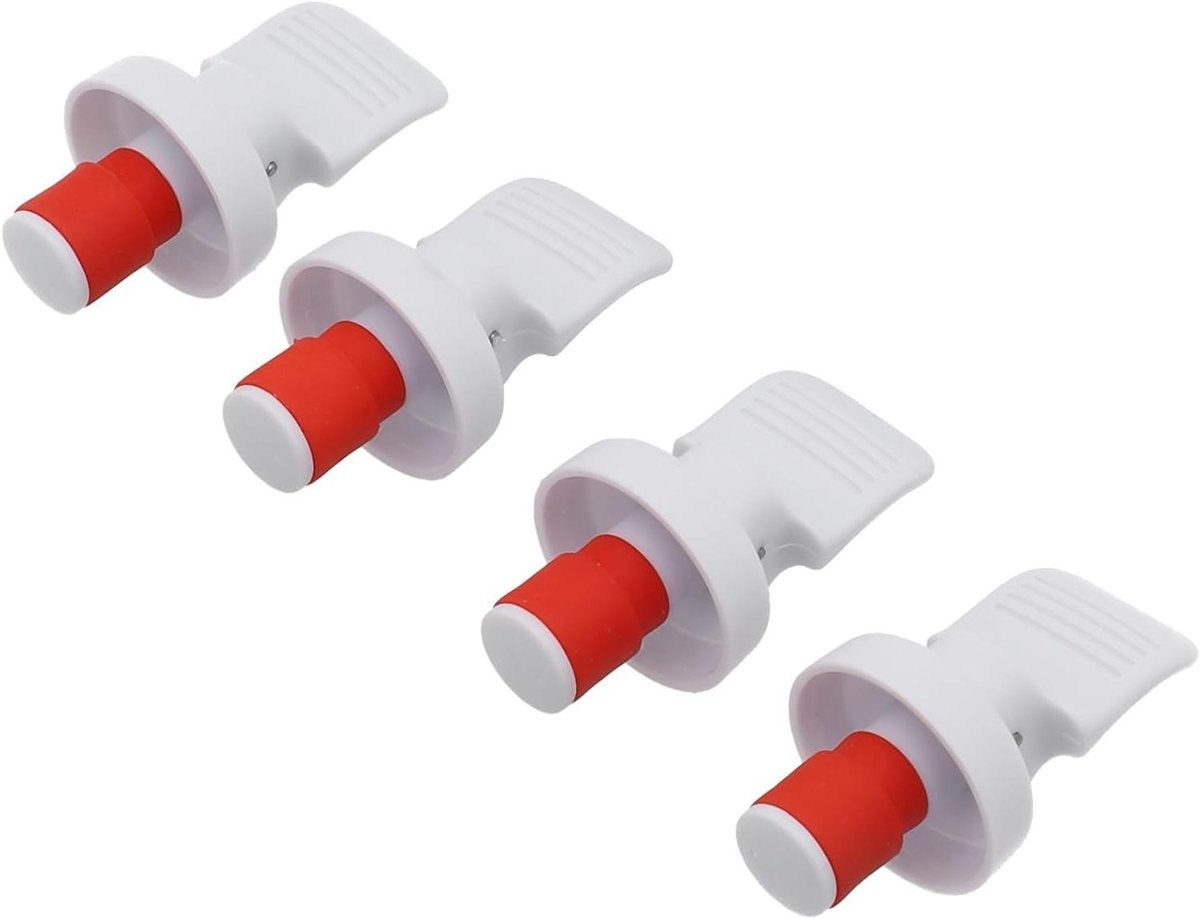 Fles Dop Set - Afsluitdop - Fles Afsluiten - Lekvrije Afdichting - 4 Stuks - Wit