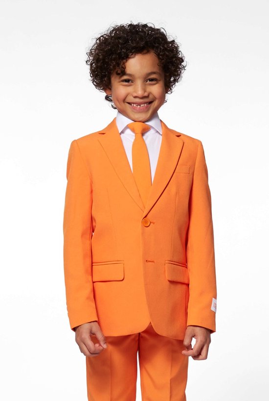 OppoSuits The Orange - Jongens Pak - Carnavalskleding - Koningsdag En Nederland - Oranje - Maat EU 92/98