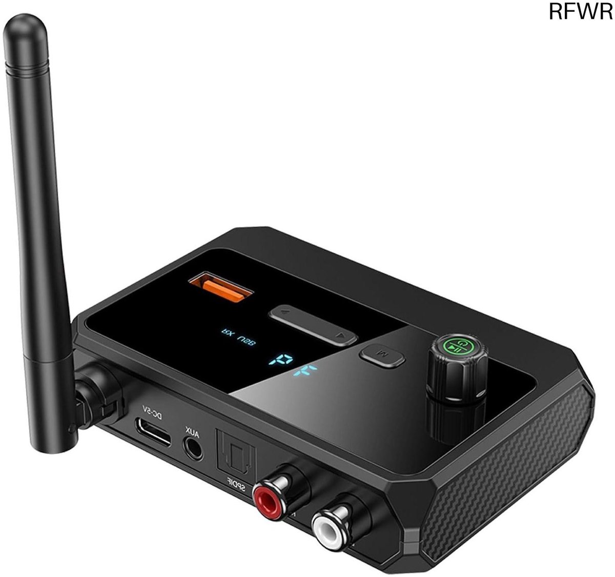 Bluetooth Transmitter - Bluetooth Receiver - Adapter - Zwart - energiebesparend