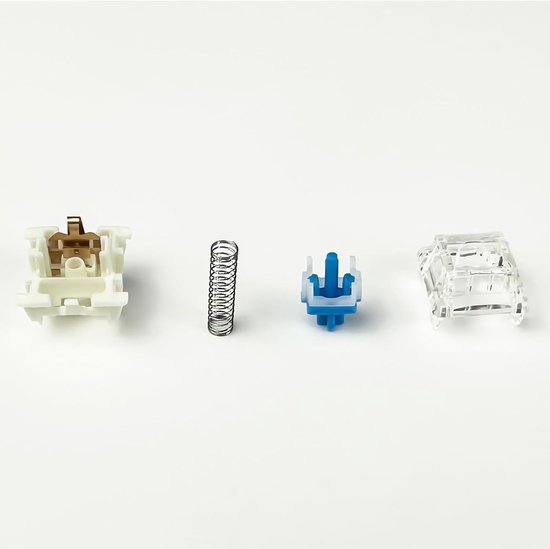 Mechanische Toetsenbord Schakelaars - Toetsenbordonderdelen Clicky Switches - Gaming en Typen - Voorgesmeerd en Versterkt - 108 stuks - Blauw — afbeelding 5
