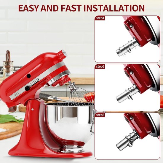 RVS Veer en Wasmachine Set - Mixer Onderdelen - Apparaten Repareren - Snel Installeren - 6 Stuks - Zilver van Merkloos — afbeelding 4