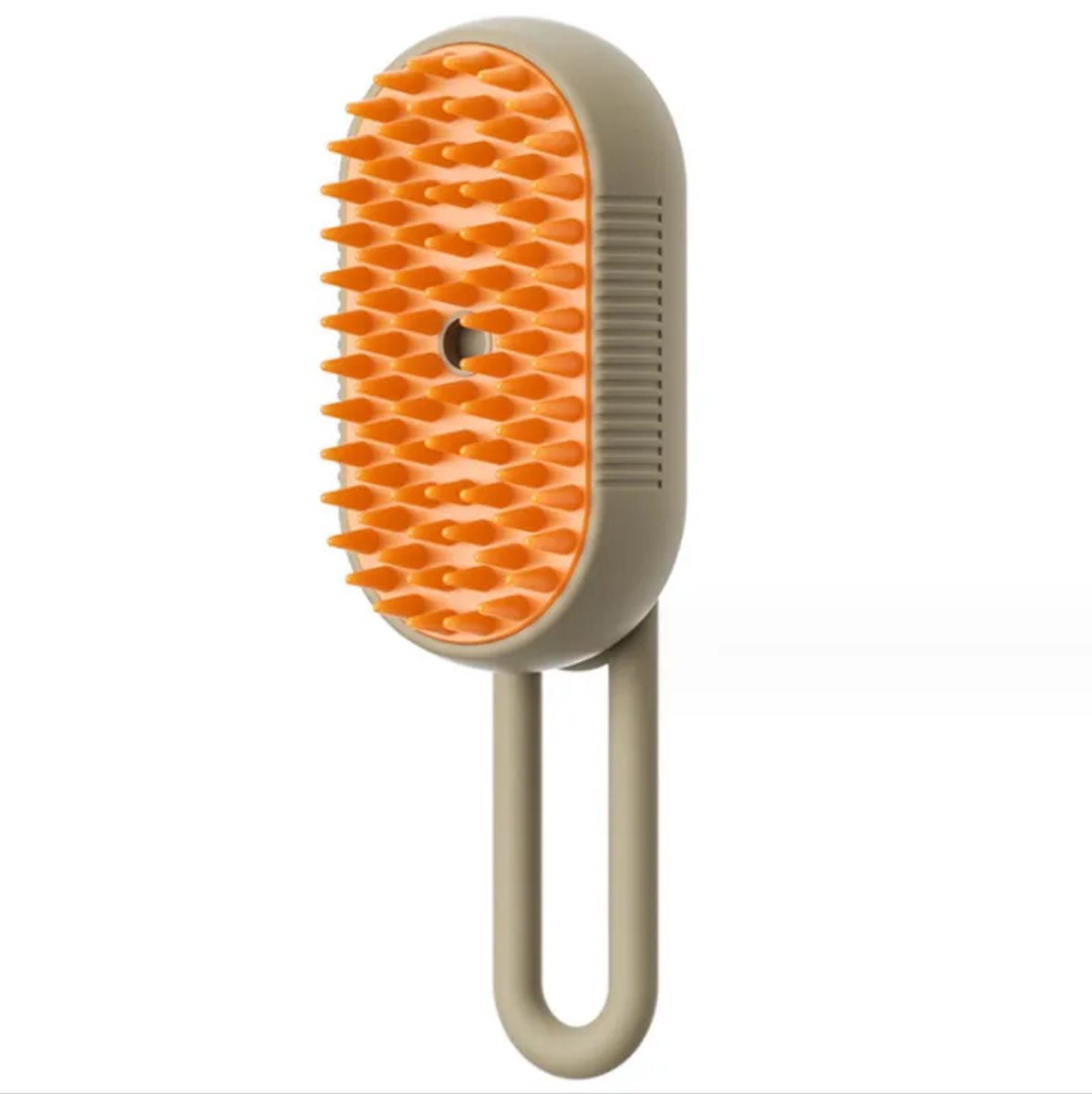 Killogood Kattenstoomborstel - multifunctionele ontharingsborstel met waterreservoir - 3-in-1 huisdierborstel - geschikt voor katten en honden (khaki)