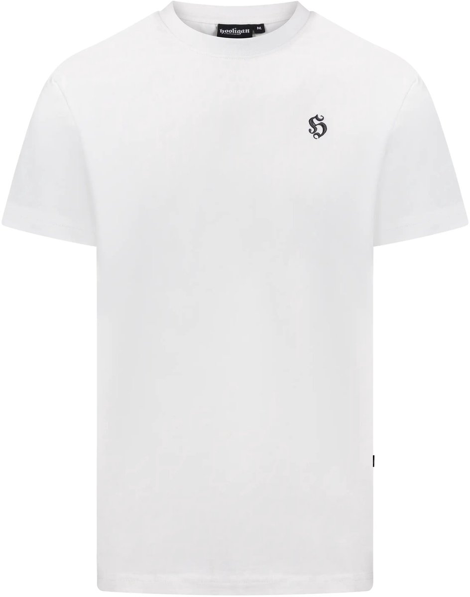 Hooligan Streetwear T-shirt Casual Wit - Maat: M