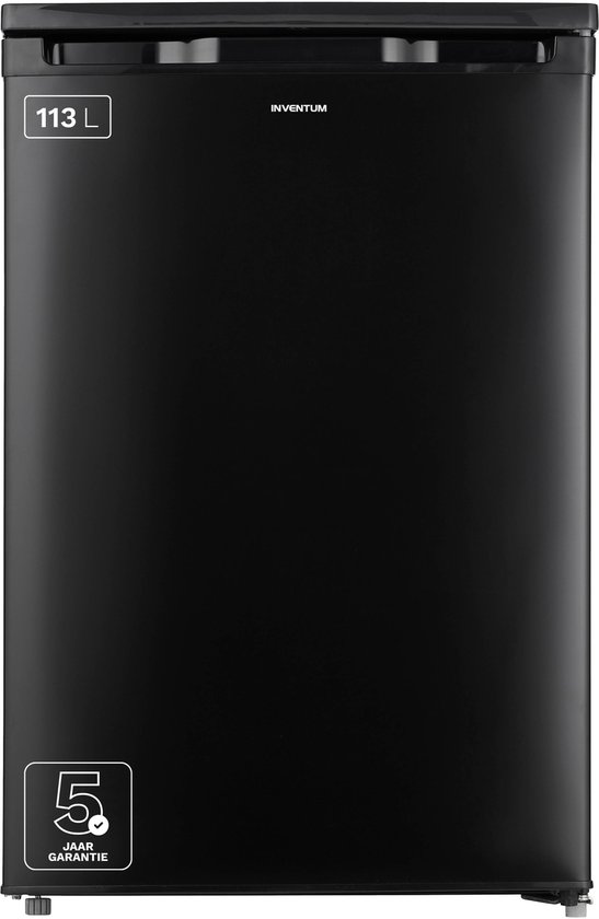Inventum KV550B vrijstaande koelkast 113L energiezuinig D met vriesvak 16L, superkoelen, led-verlichting, zwart