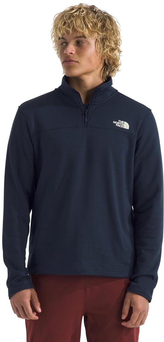 The North Face M CEDAR TRAIL GRID FLEECE 1 4 ZIP Heren Outdoortrui SUMMIT Blauw