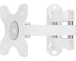 TV Muurbevestiging - Monitor Beugel - Ruimte Besparen - Volledige Bewegingsvrijheid - 13-32 Inch - Wit